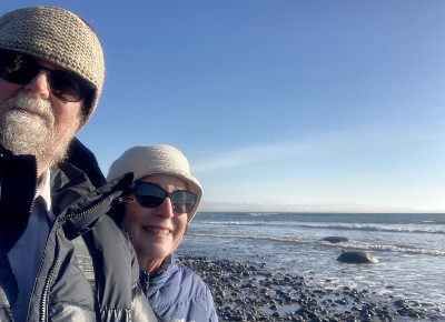 A selfie at Conrad's Beach